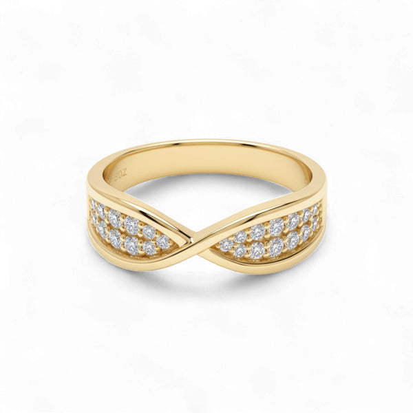 Item | Buy Twill Lab Grown Diamond Pave Band in 18KT Gold | SPOP Enterprise Global